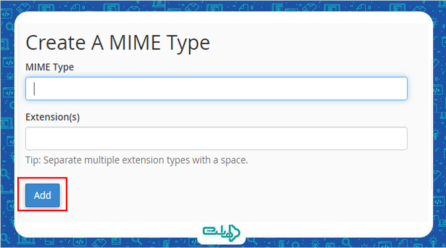 آموزش کار با MIME type در cPanel